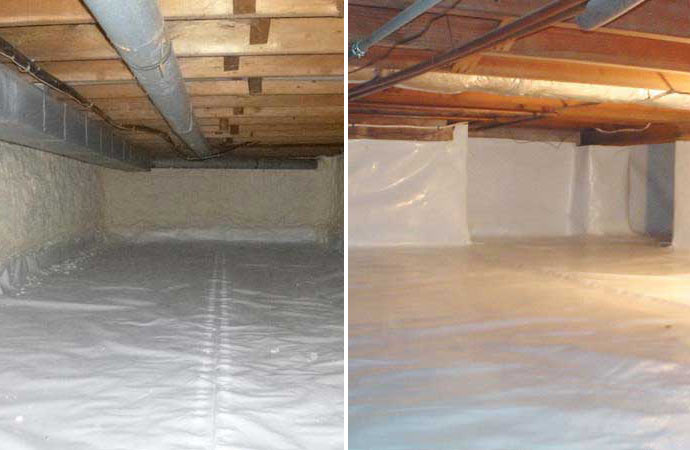 After repaired and encapsulation of crawl space